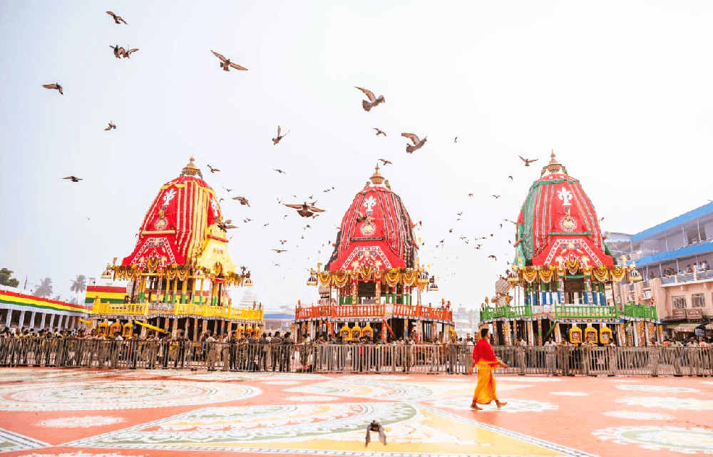 A photo of the Rath Yatra festival